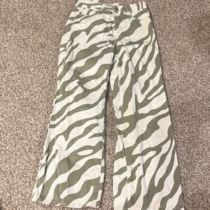 Stylish Zebra Print Women Jeans